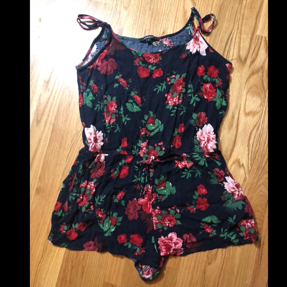 Rose Patterned Romper
